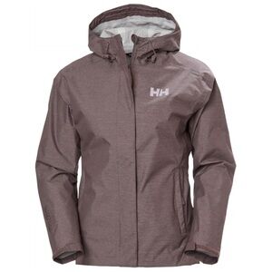 Helly Hansen Women's  Waterproof Windbreaker Jacket Taupe & Pink Logo Size Large
